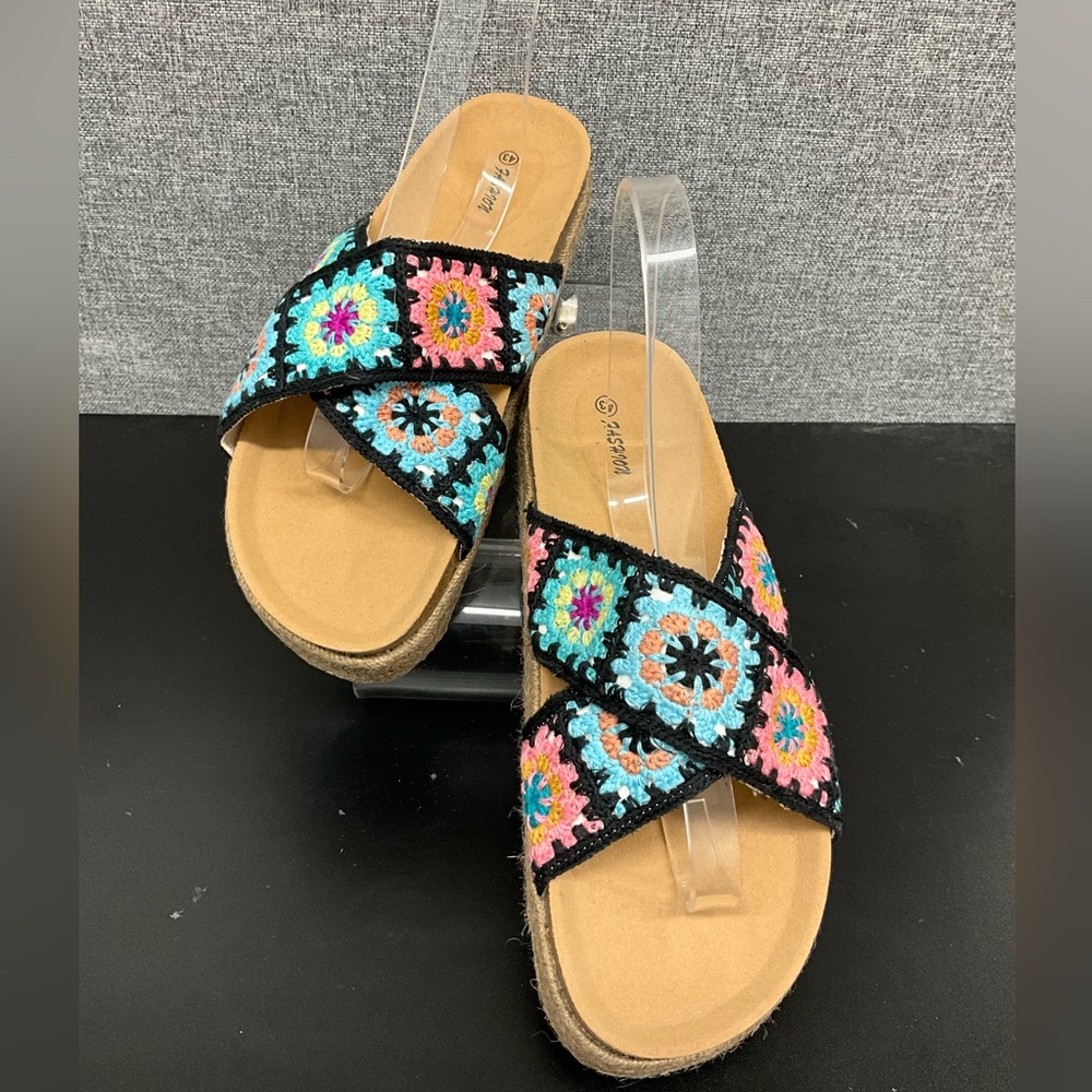 Colorful Embroidered Women's Sandals